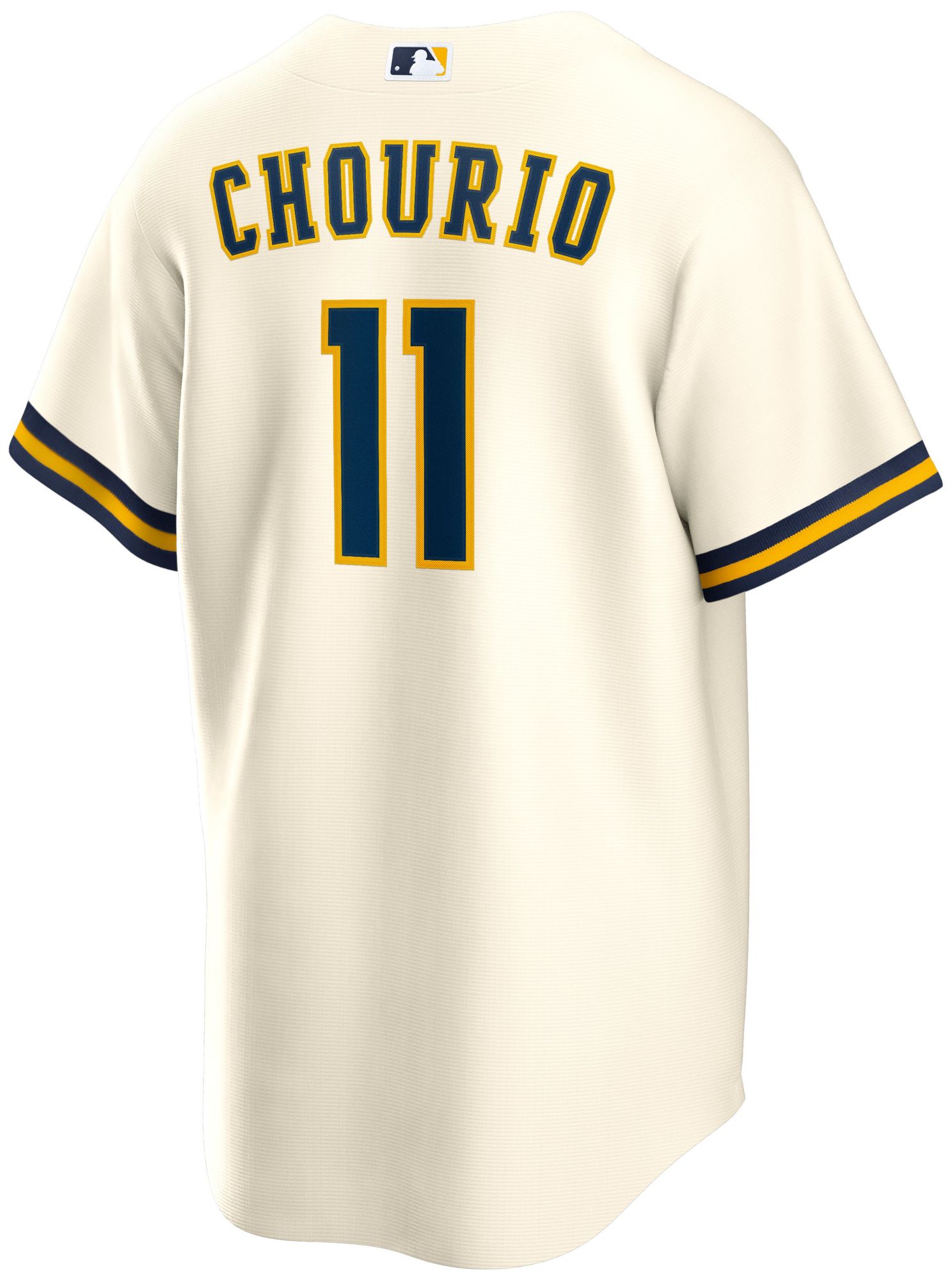 Nike Adult Milwaukee Brewers Jackson Chourio #11 Cream Replica Jersey product image