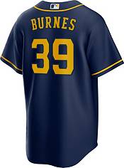 Nike Men's Milwaukee Brewers Corbin Burnes #39 Navy Cool Base Jersey product image
