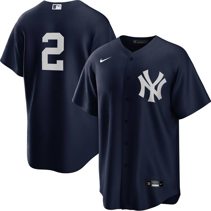 Nike Men's New York Yankees Derek Jeter #2 Gray Cool Base Jersey