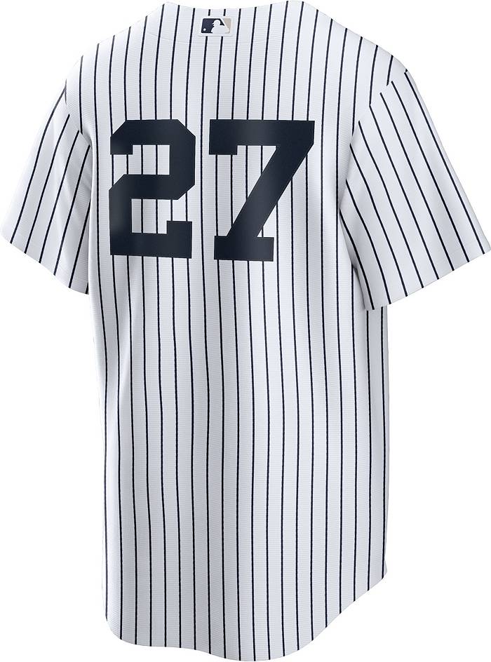 Nike Men's New York Yankees Giancarlo Stanton #27 White Cool Base