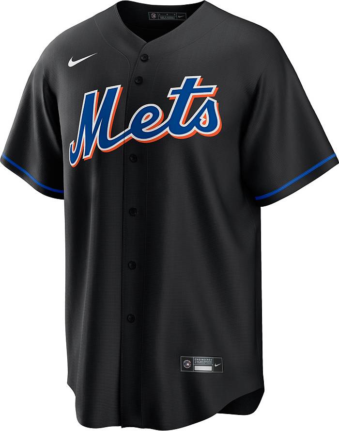 Nike Men's New York Mets Francisco Lindor #12 Black Cool Base