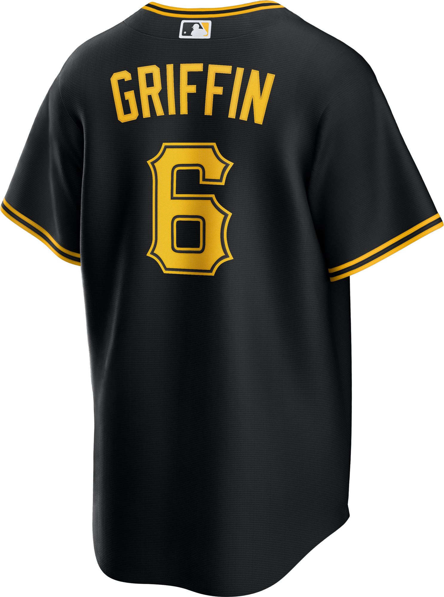 Nike Men's Pittsburgh Pirates Black Konnor Griffin #6 Alternate Replica Jersey product image