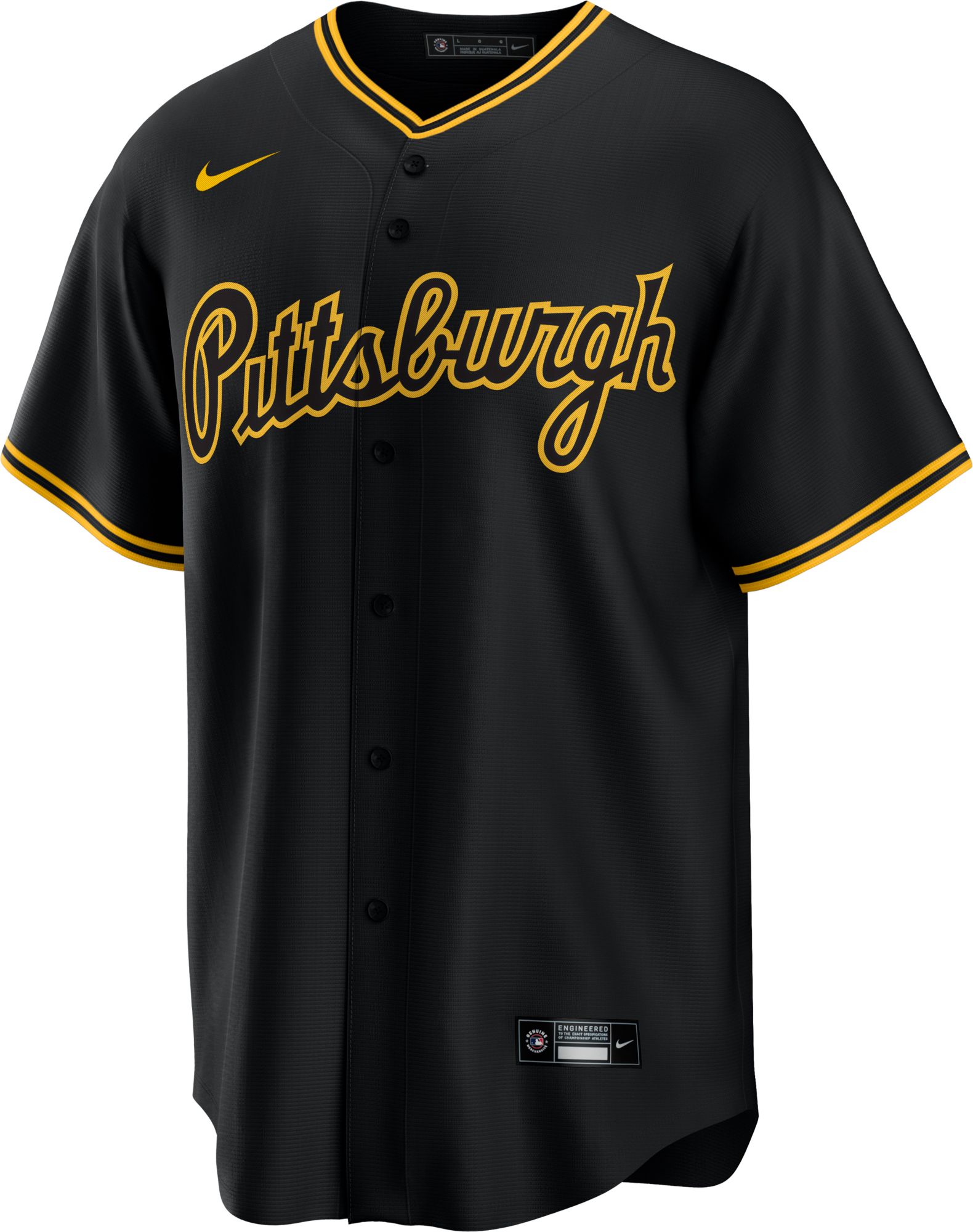 Nike Men's Pittsburgh Pirates Black Konnor Griffin #6 Alternate Replica Jersey product image