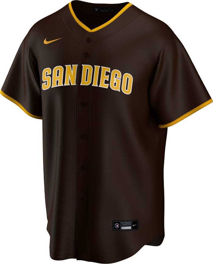 Nike Men's Replica San Diego Padres Manny Machado #13 Cool Base Brown Jersey