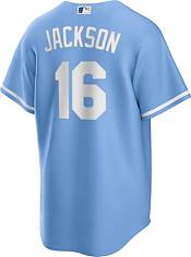 Hot MLB Kansas City Royals 16 Bo Jackson White Blue Black Elite