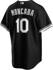 Nike Men's Replica Chicago White Sox Yoan Moncada #10 Black Cool