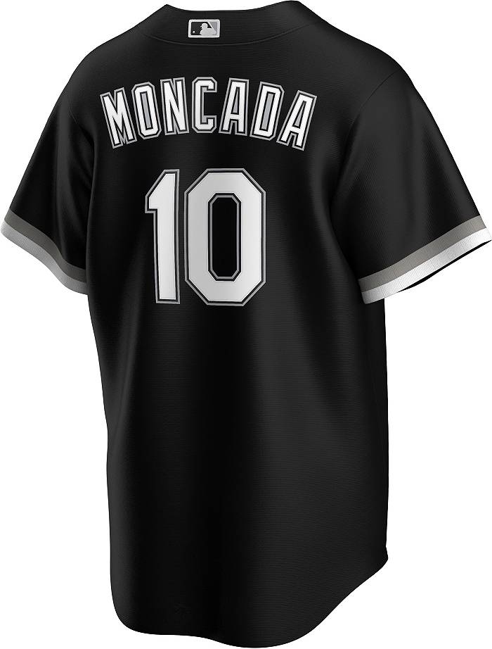 Nike Men's Replica Chicago White Sox Yoan Moncada #10 Black Cool Base Jersey