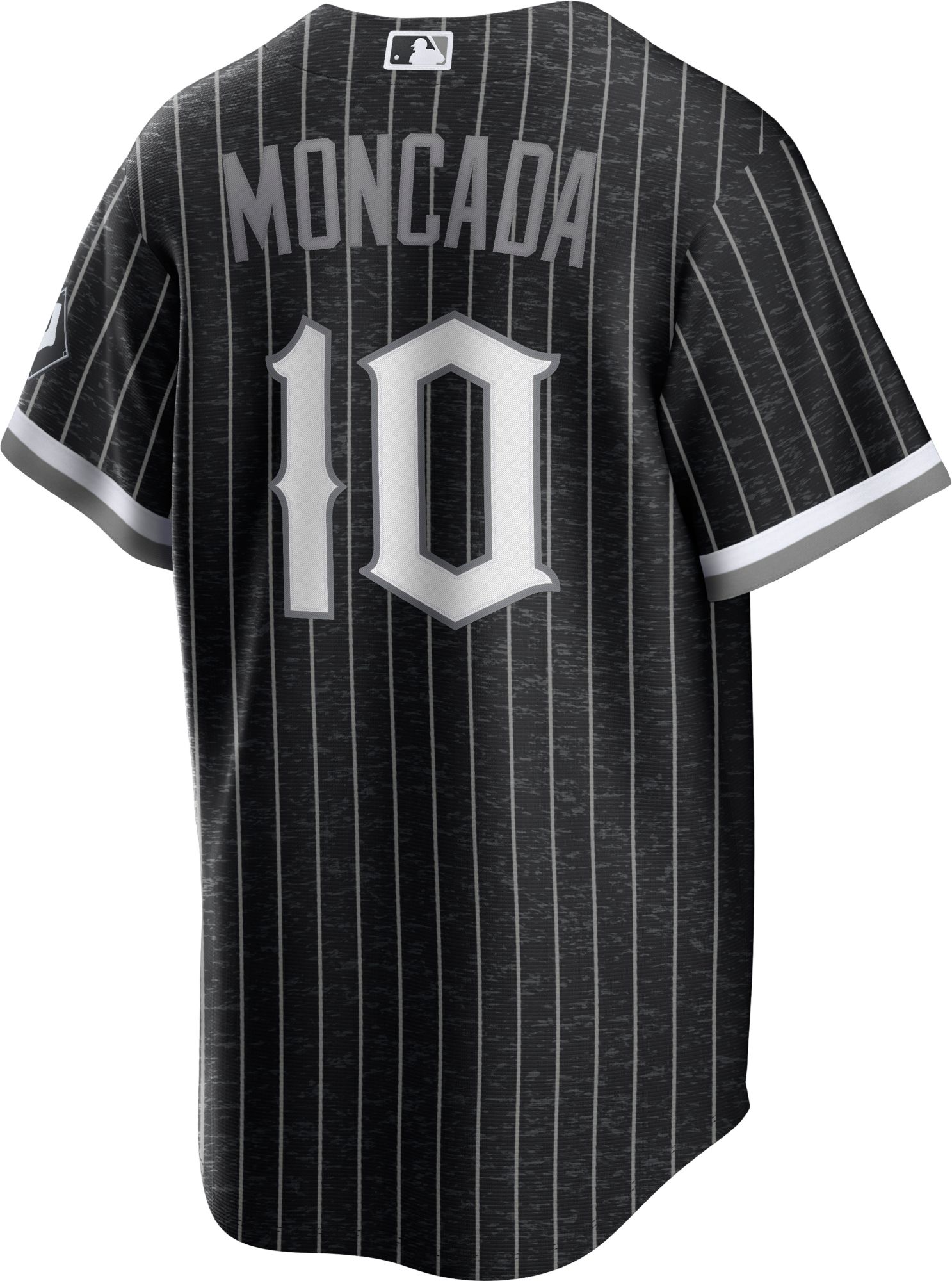 Nike Men's Chicago White Sox Yoán Moncada #10 Black 2021 City Connect Cool Base Jersey