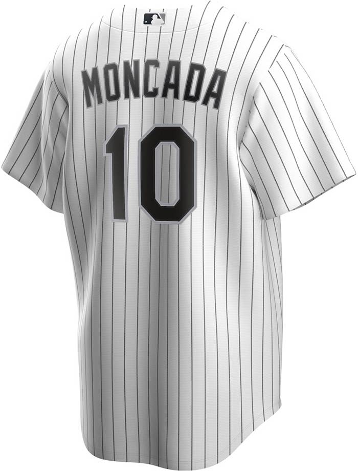 Nike Men's Replica Chicago White Sox Yoan Moncada #10 Black Cool Base Jersey