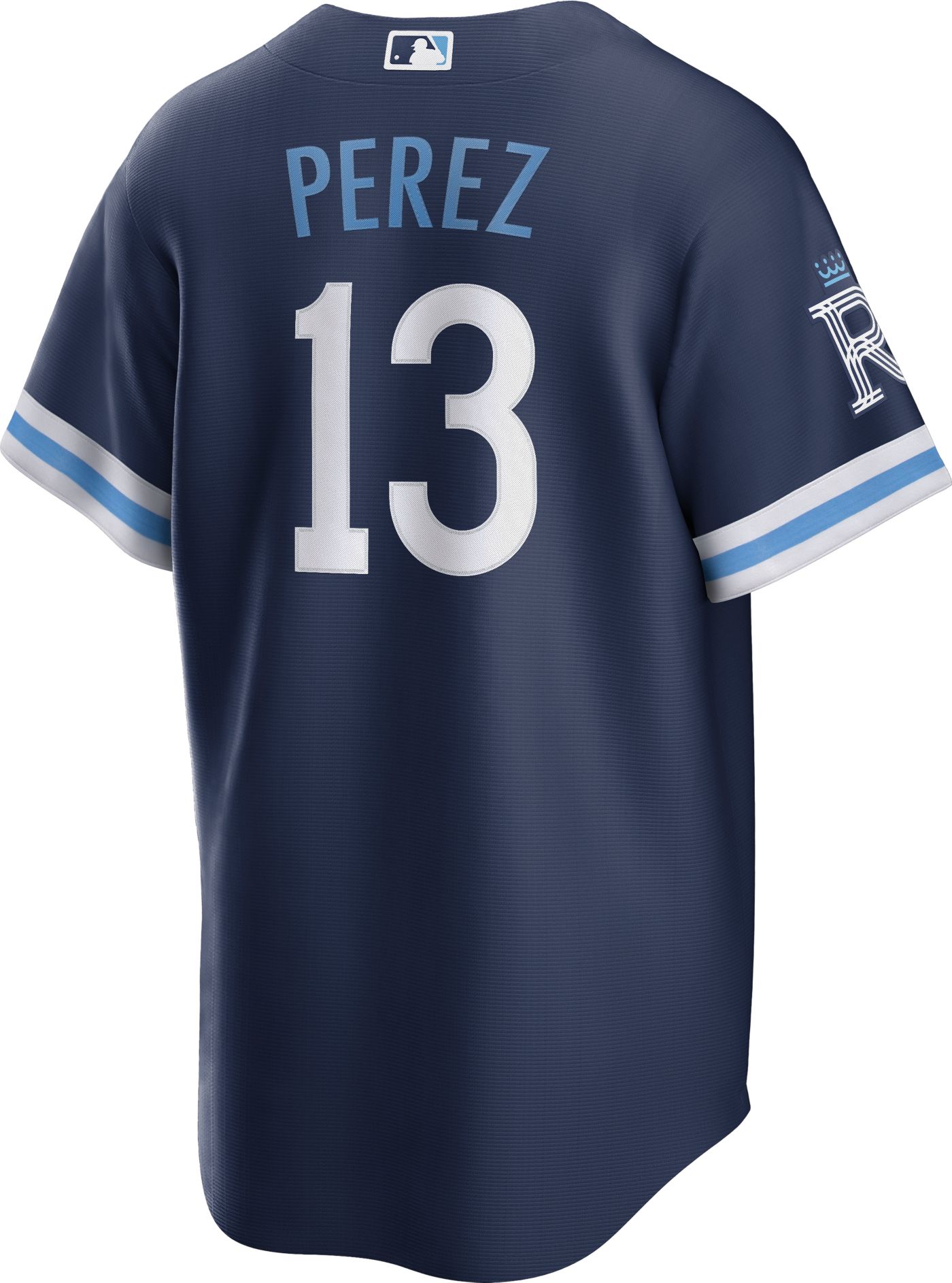 Nike Men s Kansas City Royals Salvador Perez 13 2022 City Connect Replica Cool Base Jersey Dick s Sporting Goods