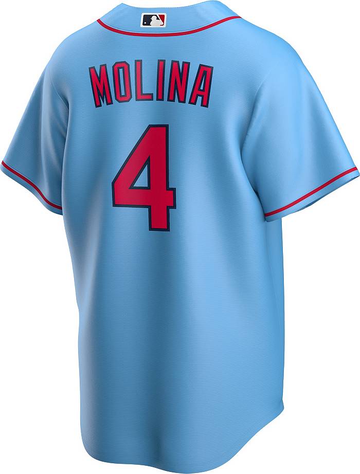 Nike Men's Replica St. Louis Cardinals Yaider Molina #4 Blue Cool
