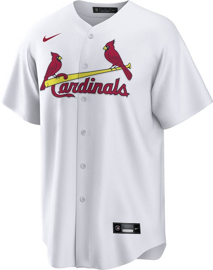 Men's St. Louis Cardinals #4 Yadier Molina Replica Cream Alternate Cool  Base Baseball Jersey