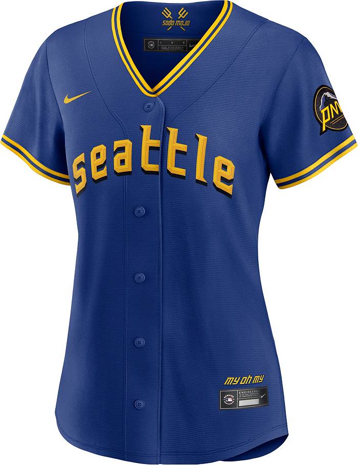 Seattle Mariners Nike Women's Alternate Custom Replica Jersey - Blue
