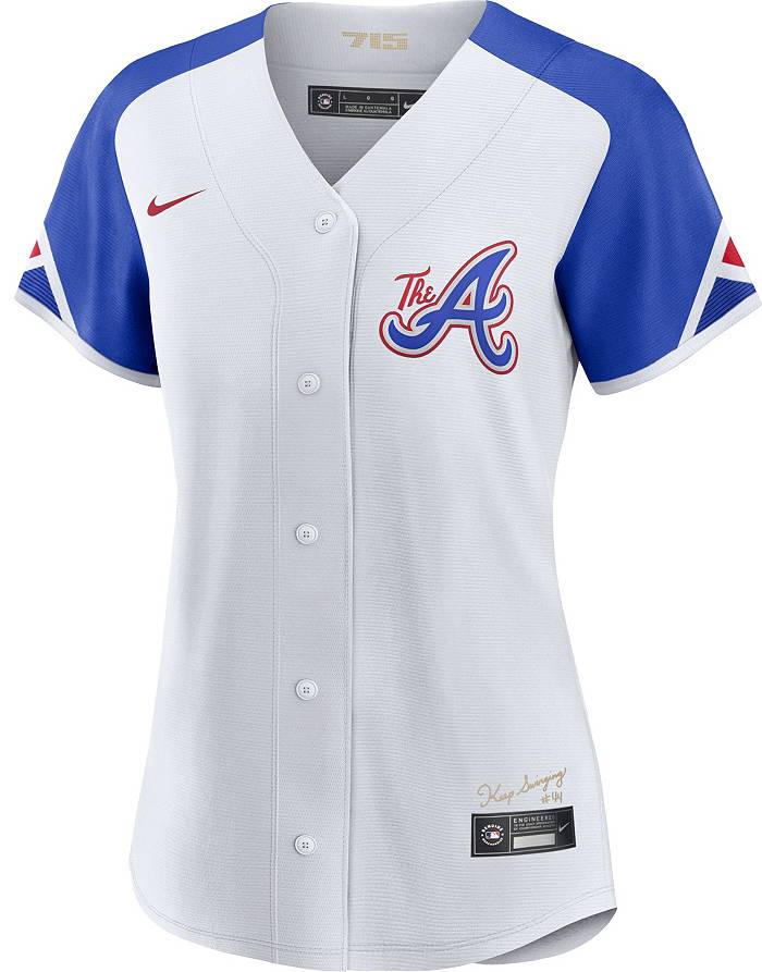 Nike Men's Atlanta Braves Home White Blank Replica Team Jersey