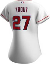 Nike Women's Replica Los Angeles Angels Mike Trout #27 Cool Base