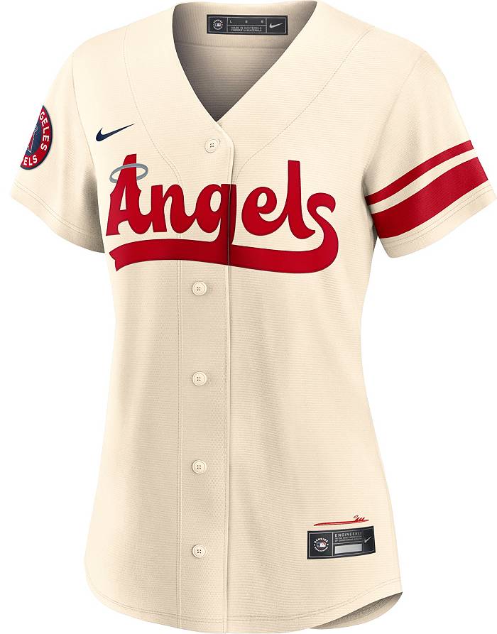 Men's Los Angeles Angels Mike Trout Nike White Home Replica Player Name  Jersey