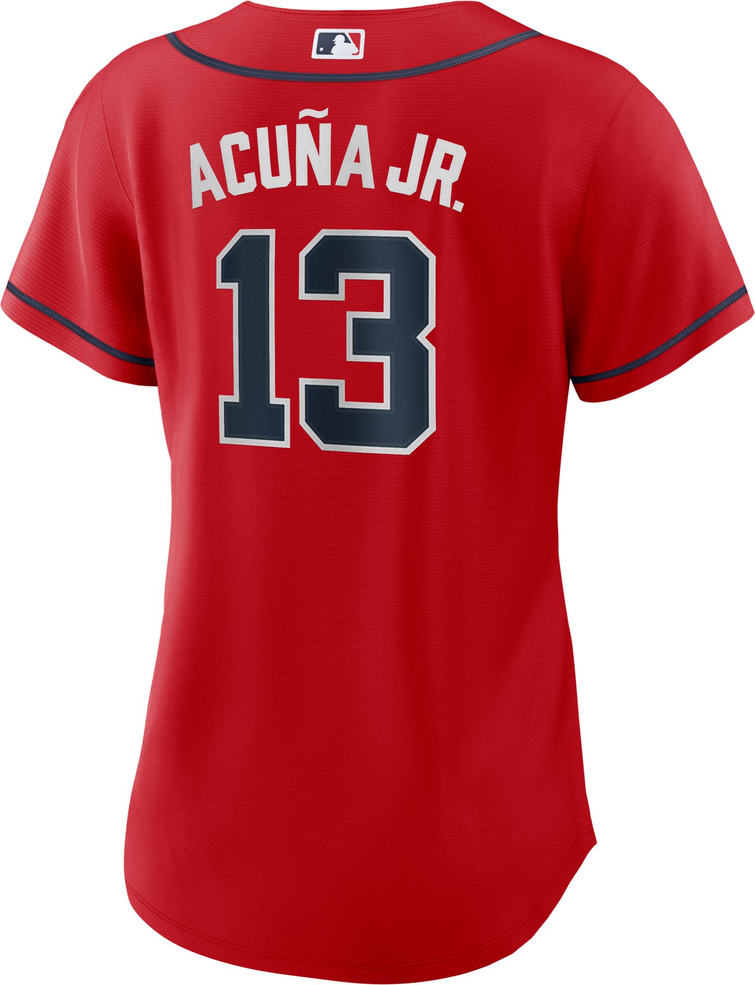 Nike Women's Atlanta Braves Ronald Acuña Jr. #13 Red Cool Base Alternate Jersey product image