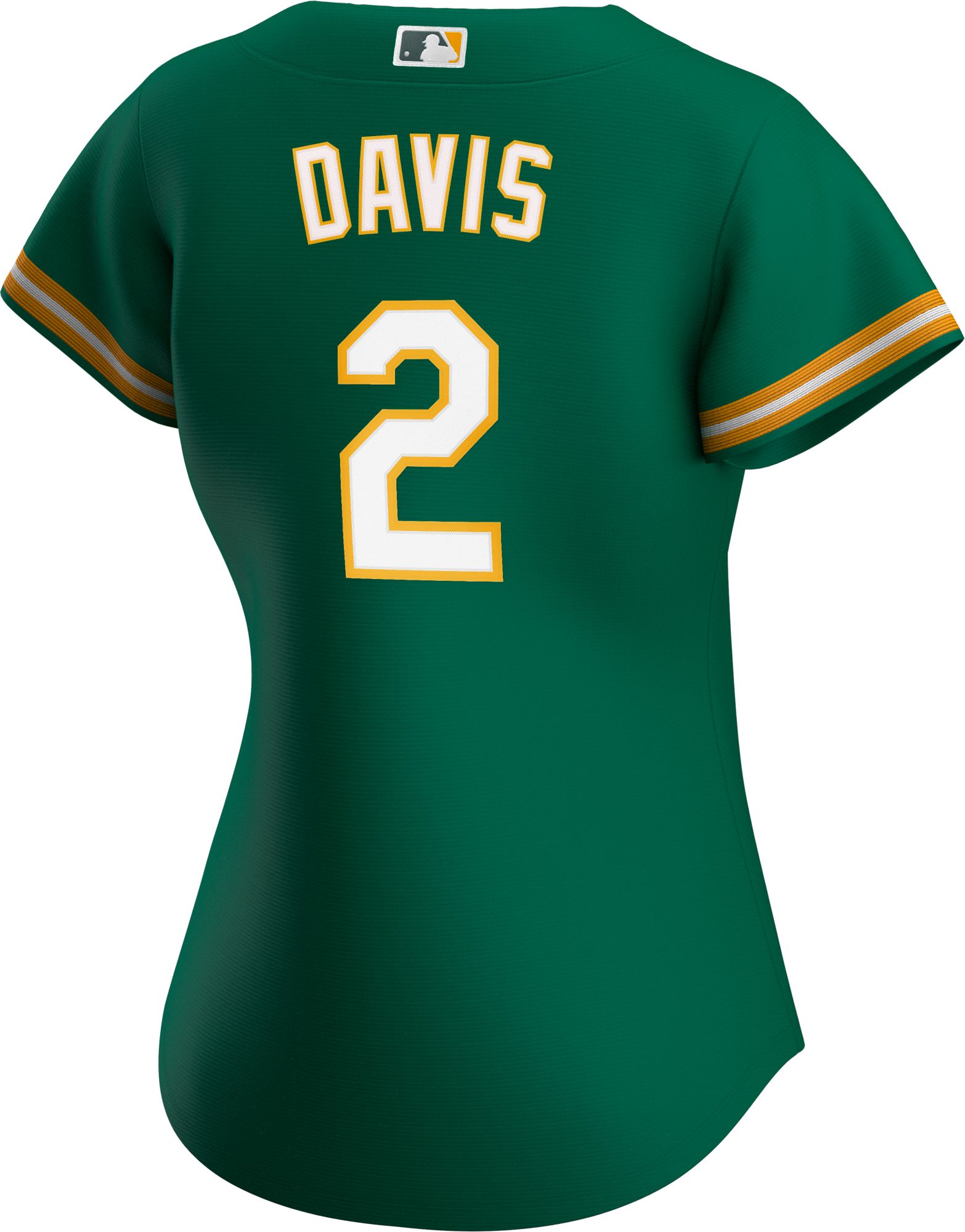 Nike Women's Replica Athletics Khris Davis #2 Cool Base Green Jersey product image