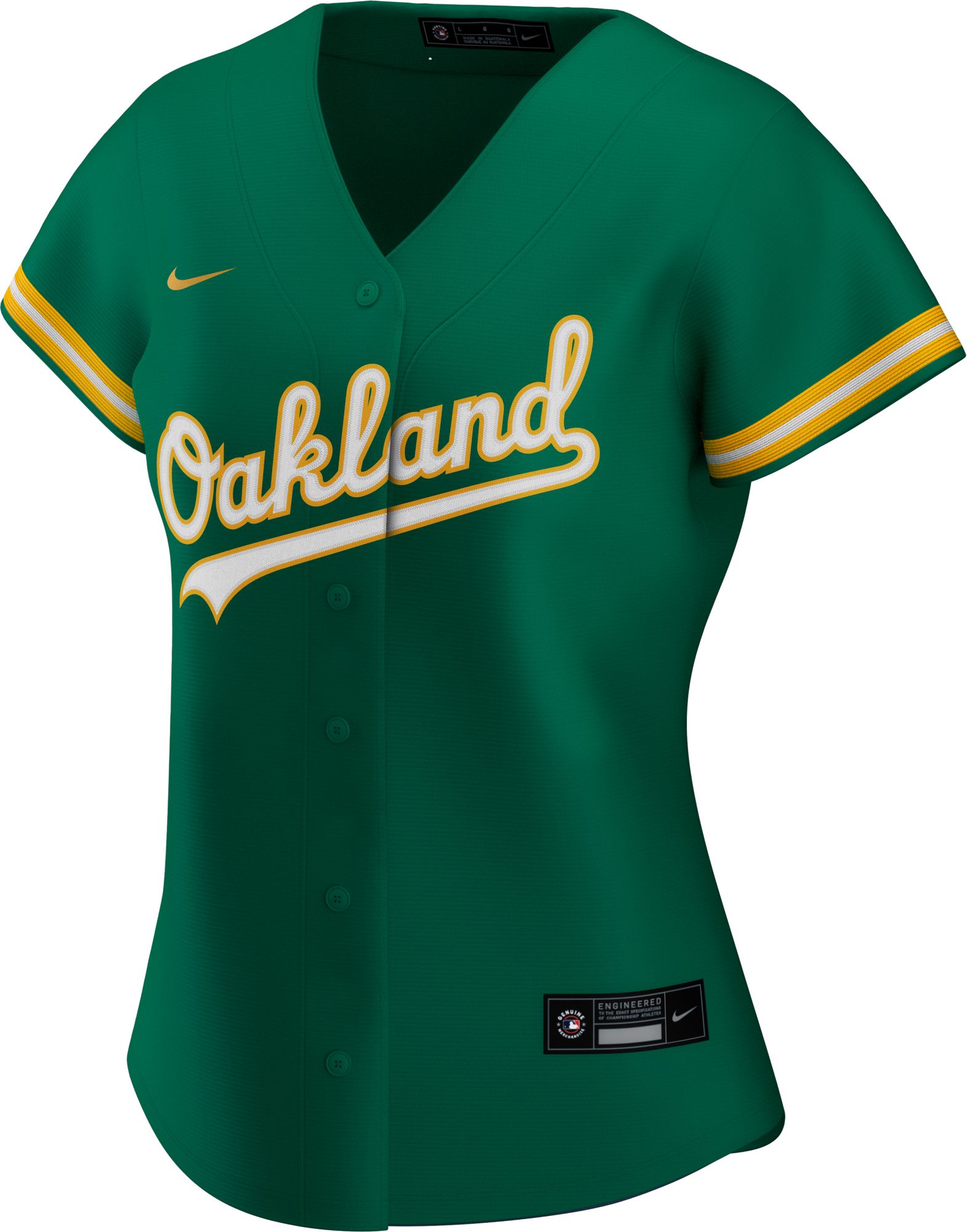 Nike Women's Replica Athletics Khris Davis #2 Cool Base Green Jersey product image