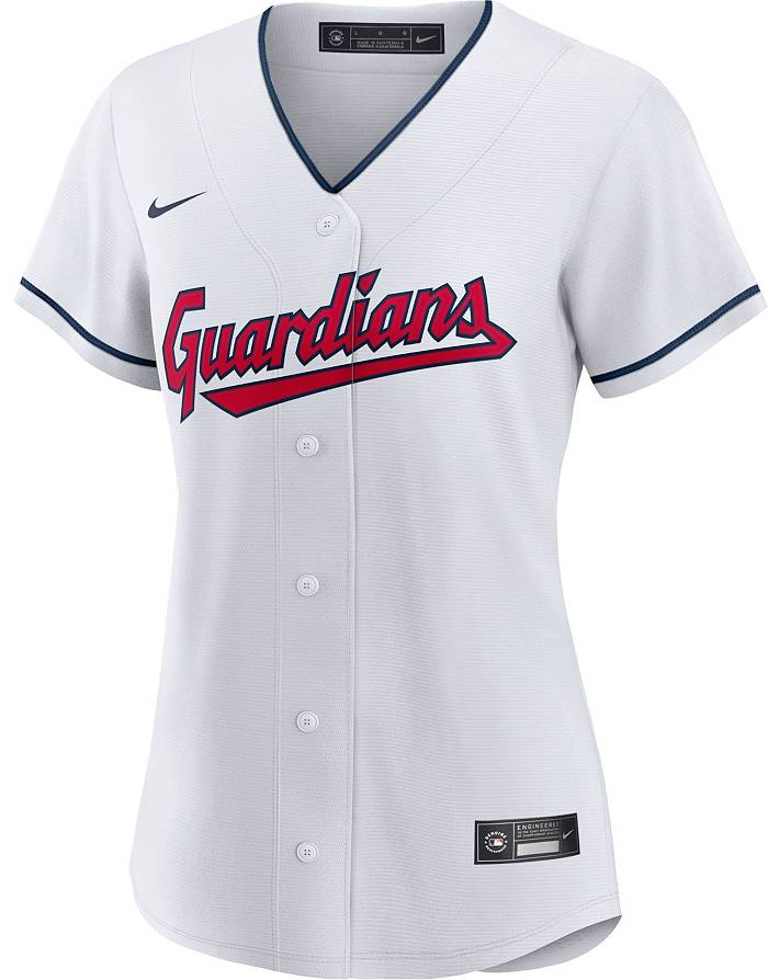 Nike MLB Cleveland Indians Official Replica Home Short Sleeve V Neck T-Shirt