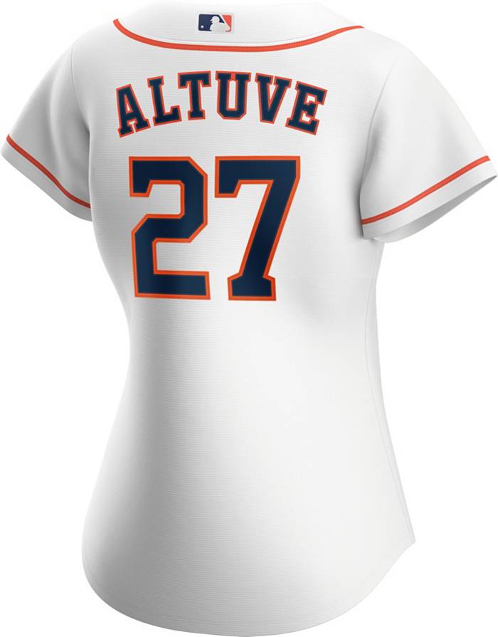 Nike Women's Replica Houston Astros Jose Altuve #27 Cool Base White Jersey