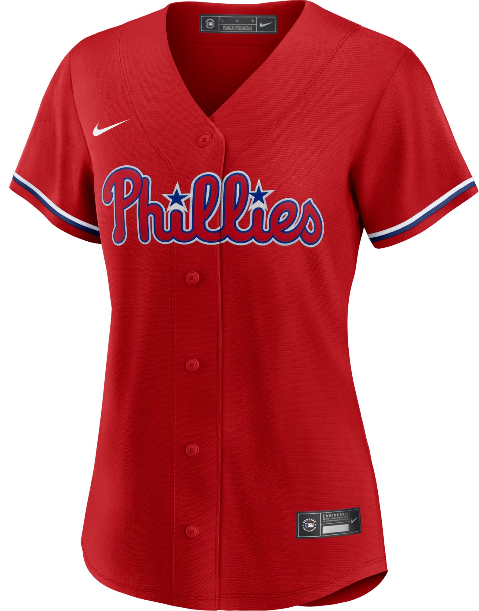 Nike Women's Replica Philadelphia Phillies Red Blank Cool Base Jersey