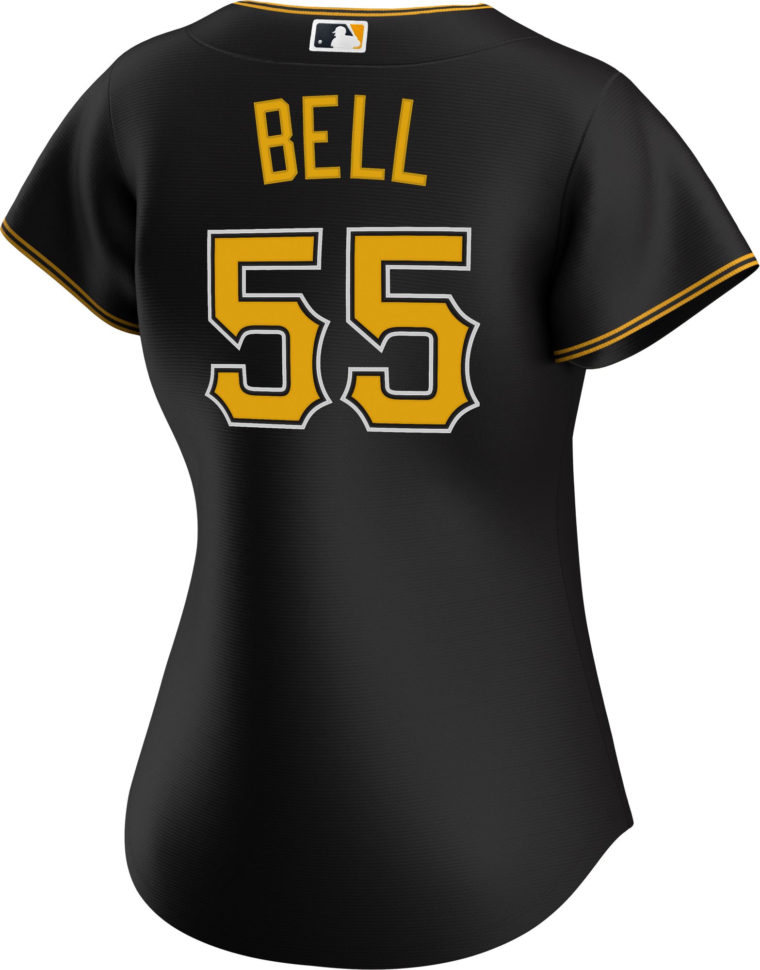 Nike Women's Replica Pittsburgh Pirates Josh Bell #55 Cool Base Black Jersey product image
