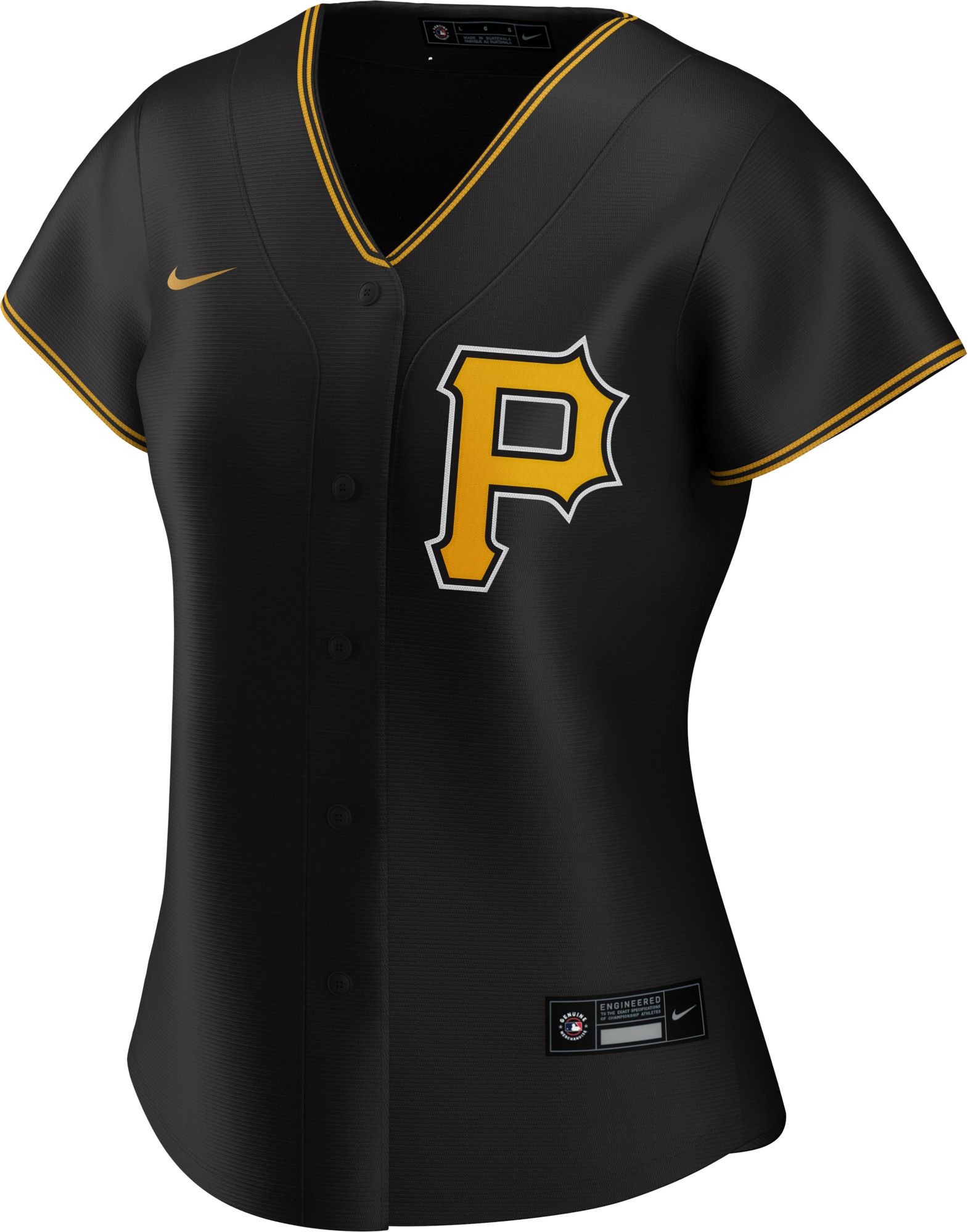 Nike Women's Replica Pittsburgh Pirates Josh Bell #55 Cool Base Black Jersey product image