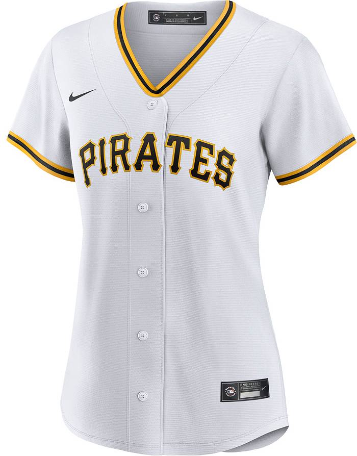 MLB Pittsburgh Pirates Women's Short Sleeve Button Down Mesh Jersey 