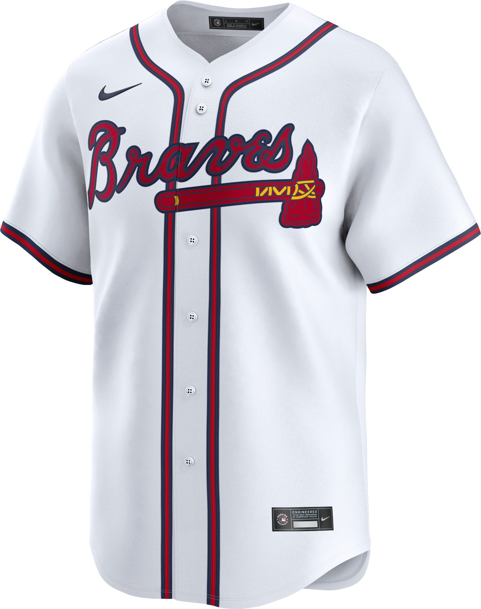 Nike Men's Atlanta Braves Ozzie Albies #1 White Limited Vapor Jersey