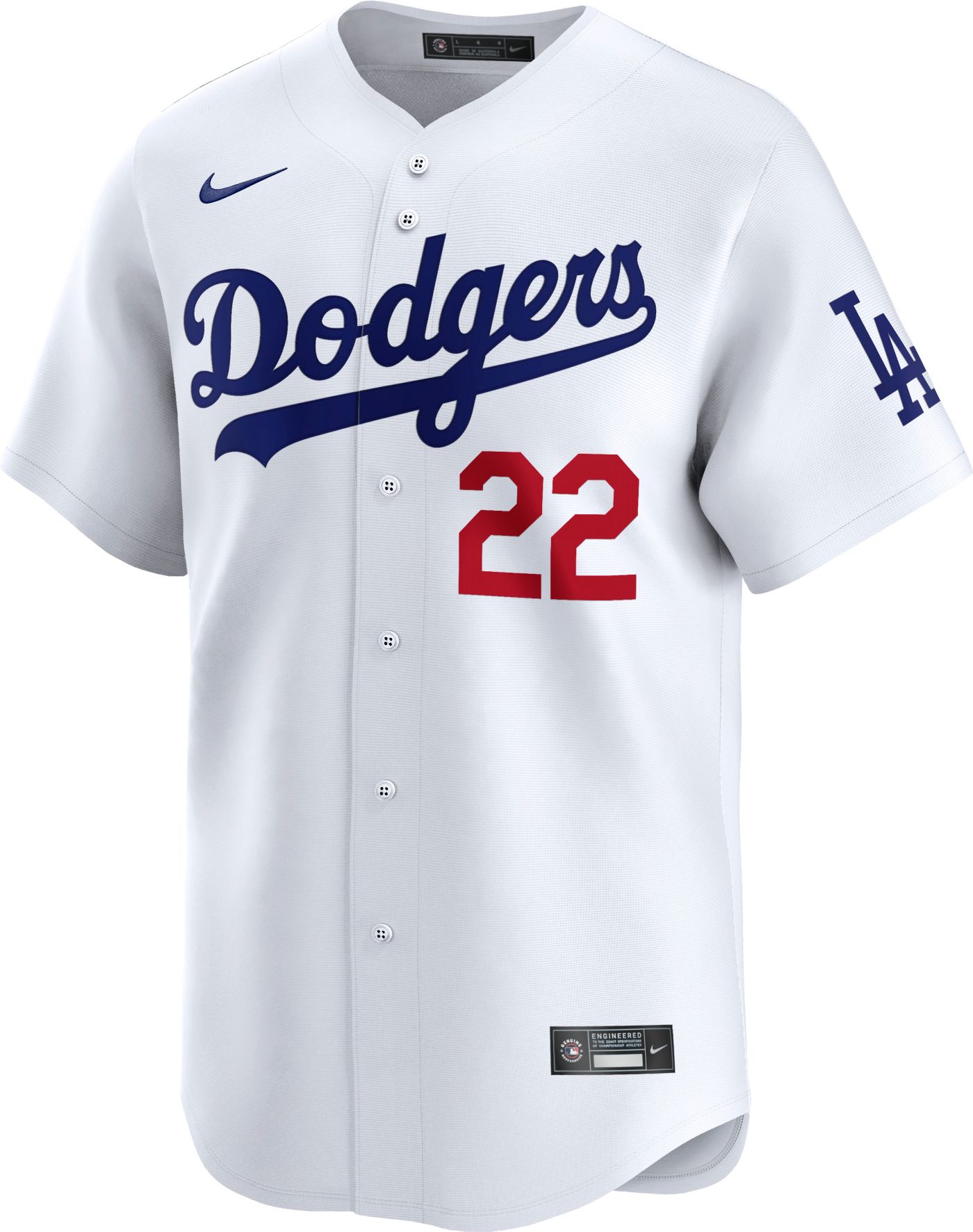 Los Angeles Dodgers White Jersey #22 Clayton Kershaw large womens hot