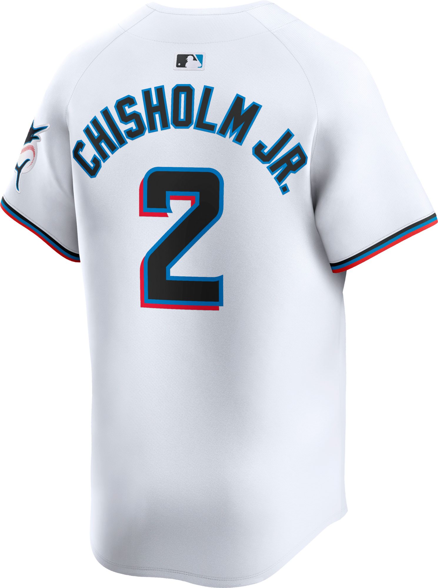 Nike Men's Miami Marlins Jazz Chisholm Jr. #2 White Limited Vapor Jersey