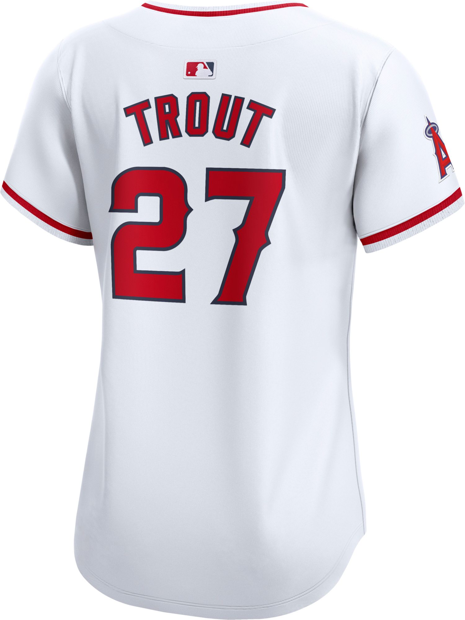 Nike Women's Los Angeles Angels Mike Trout #27 White Limited Vapor Jersey