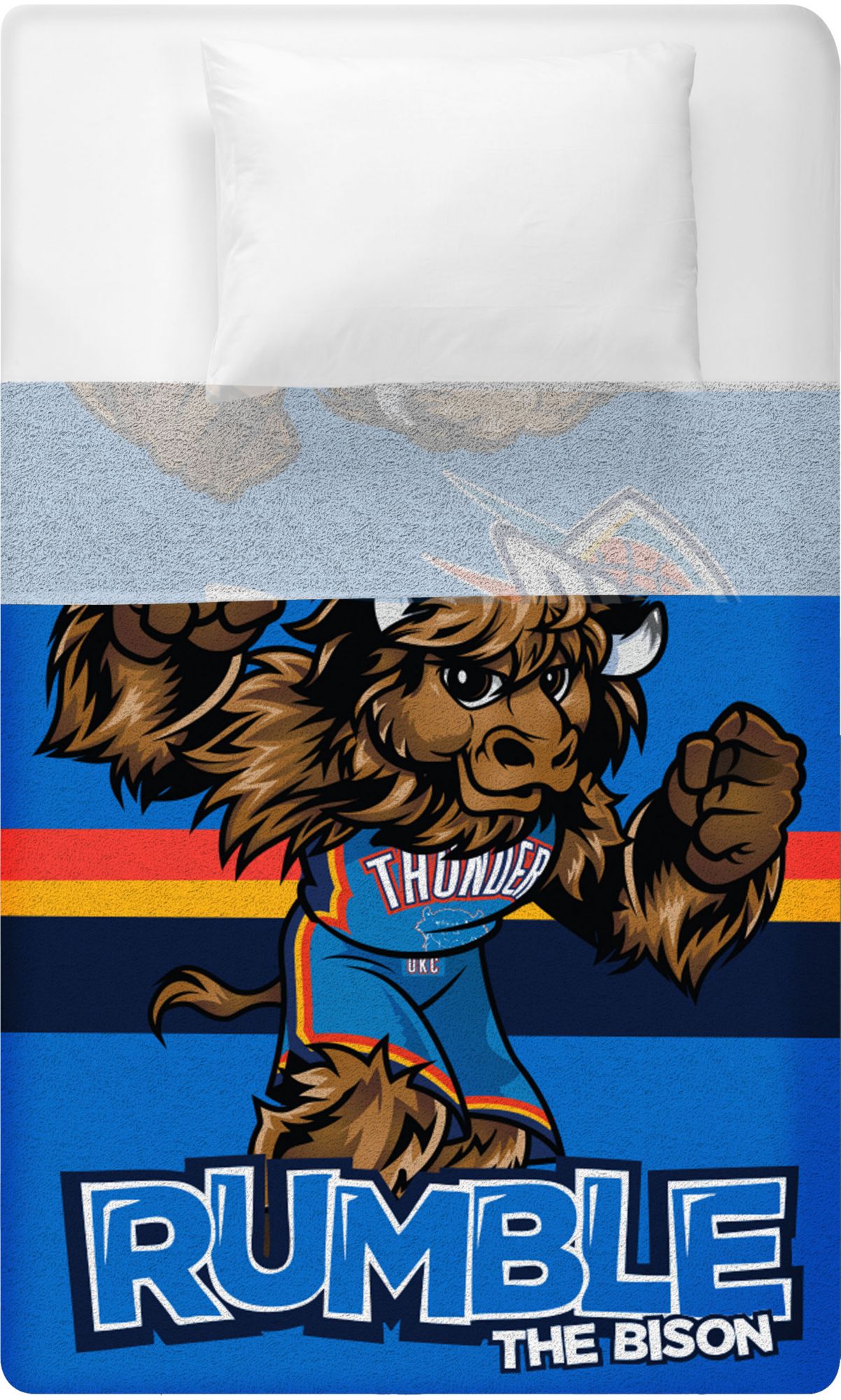 Bleacher Creatures Oklahoma City Thunder Rumble the Bison Raschel Plush Blanket product image