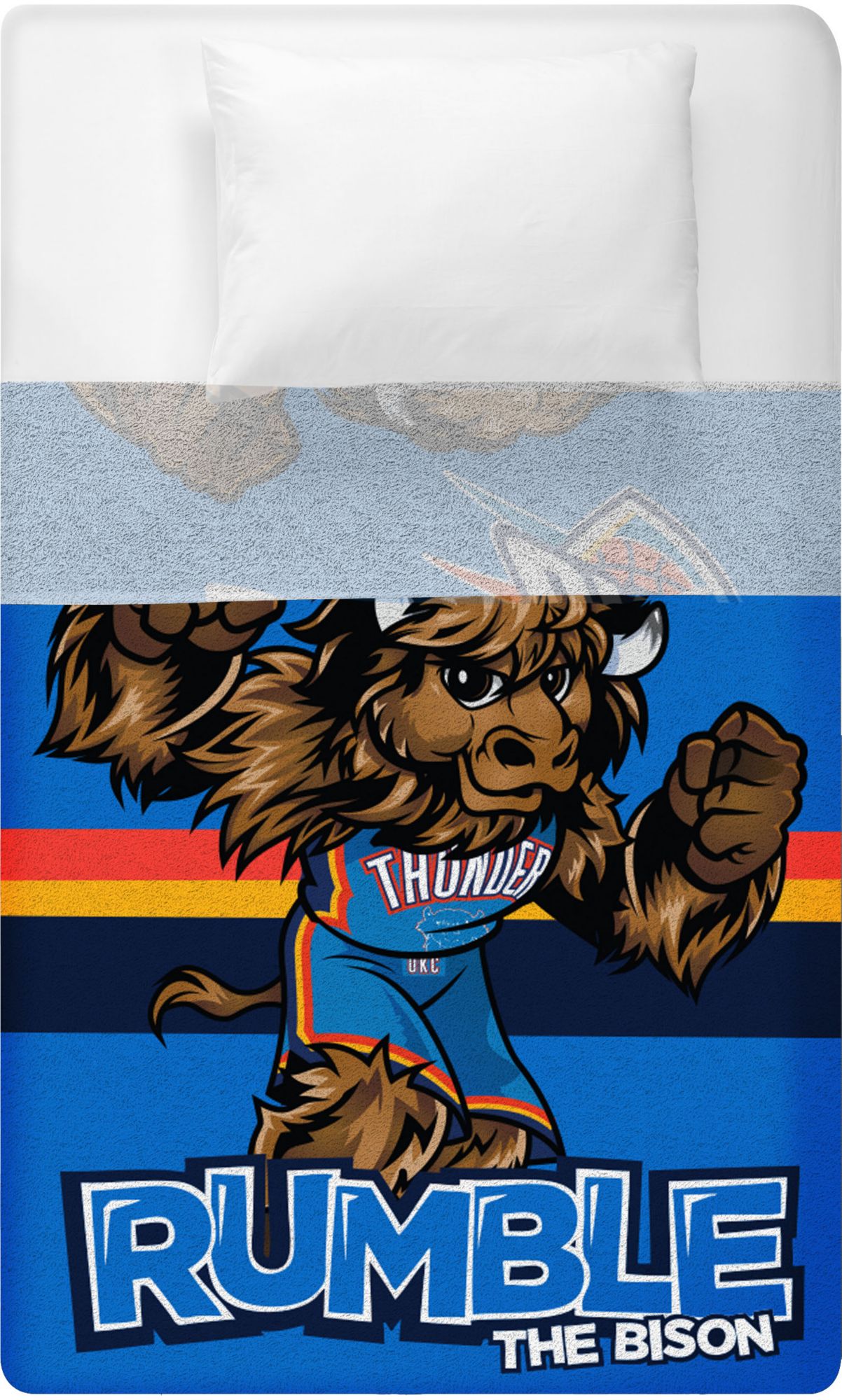 Bleacher Creatures Oklahoma City Thunder Rumble the Bison Raschel Plush Blanket