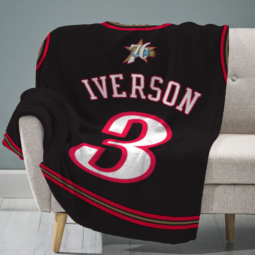 Bleacher Creatures Philadelphia 76ers Allen Iverson #3 Raschel Plush Blanket product image