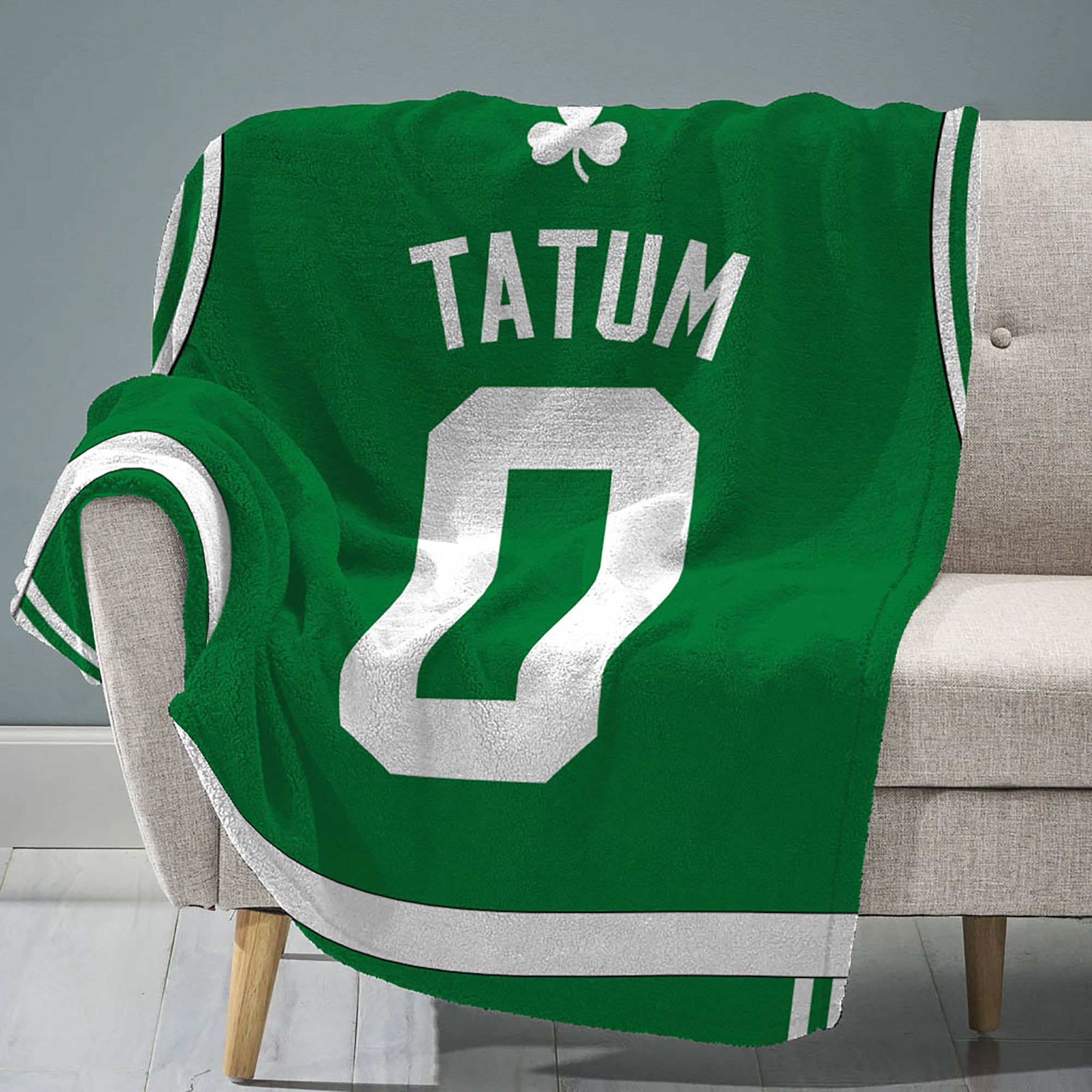 Bleacher Creatures Boston Celtics Jayson Tatum #0 Raschel Plush Blanket product image