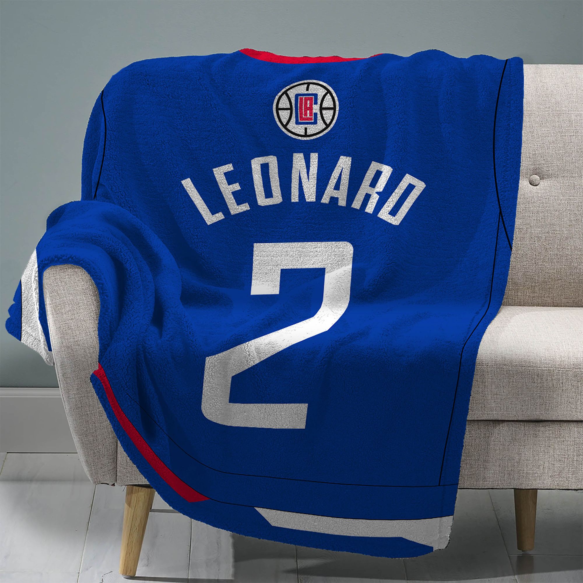 Bleacher Creatures Los Angeles Clippers Kawhi Leonard #2 Raschel Plush Blanket product image