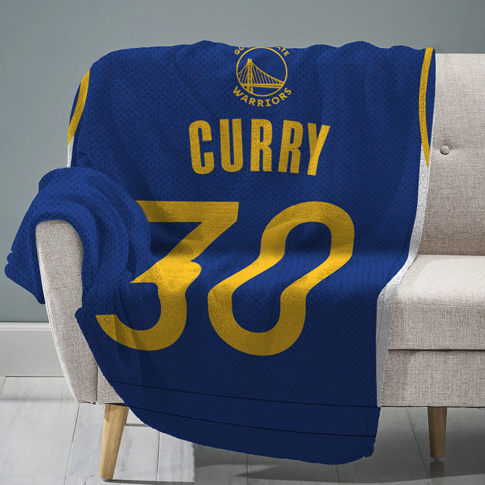 Bleacher Creatures Golden State Warriors Stephen Curry #30 Raschel Plush Blanket product image