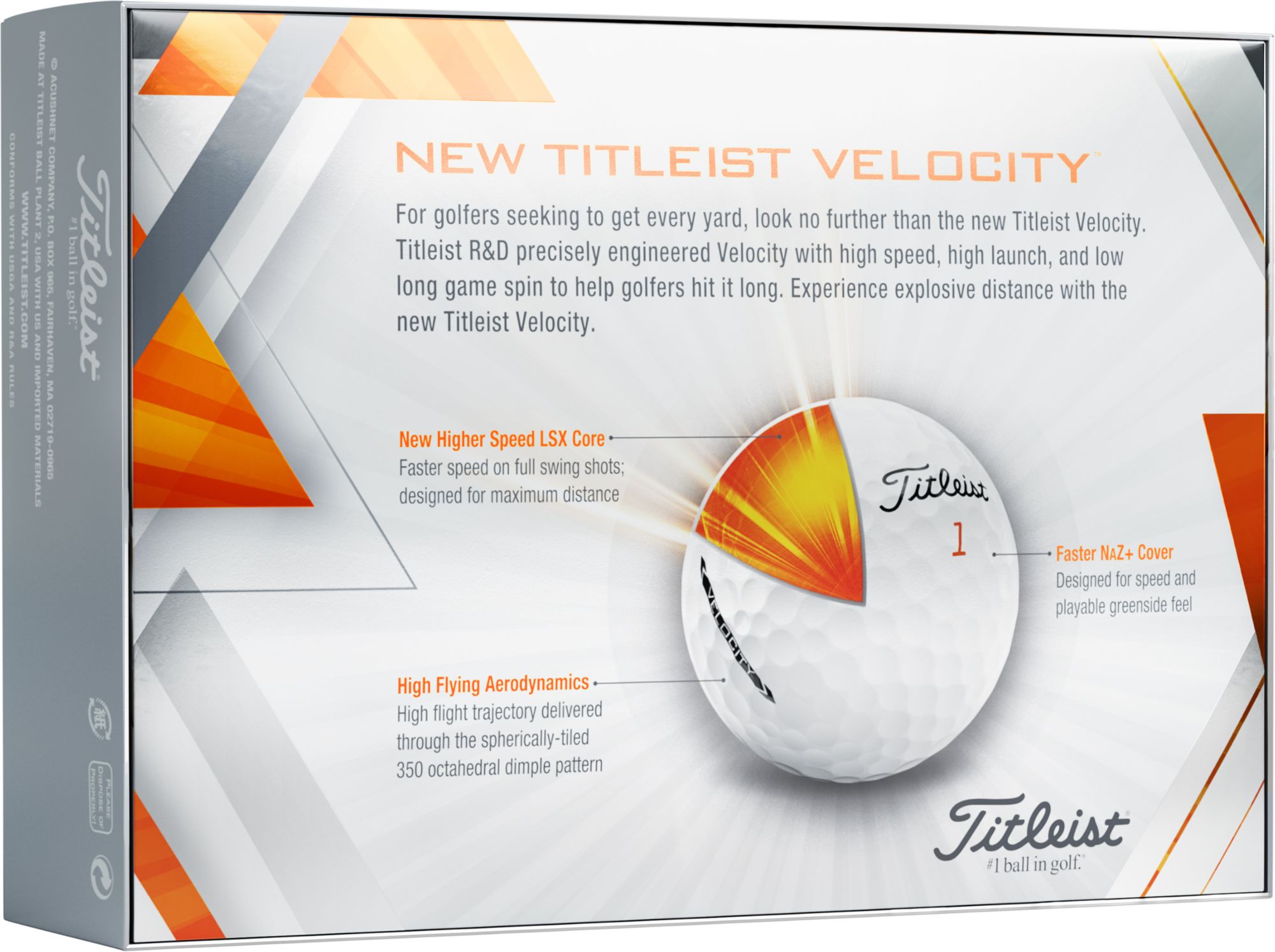 Titleist Velocity Golf Balls - Prior Generation product image