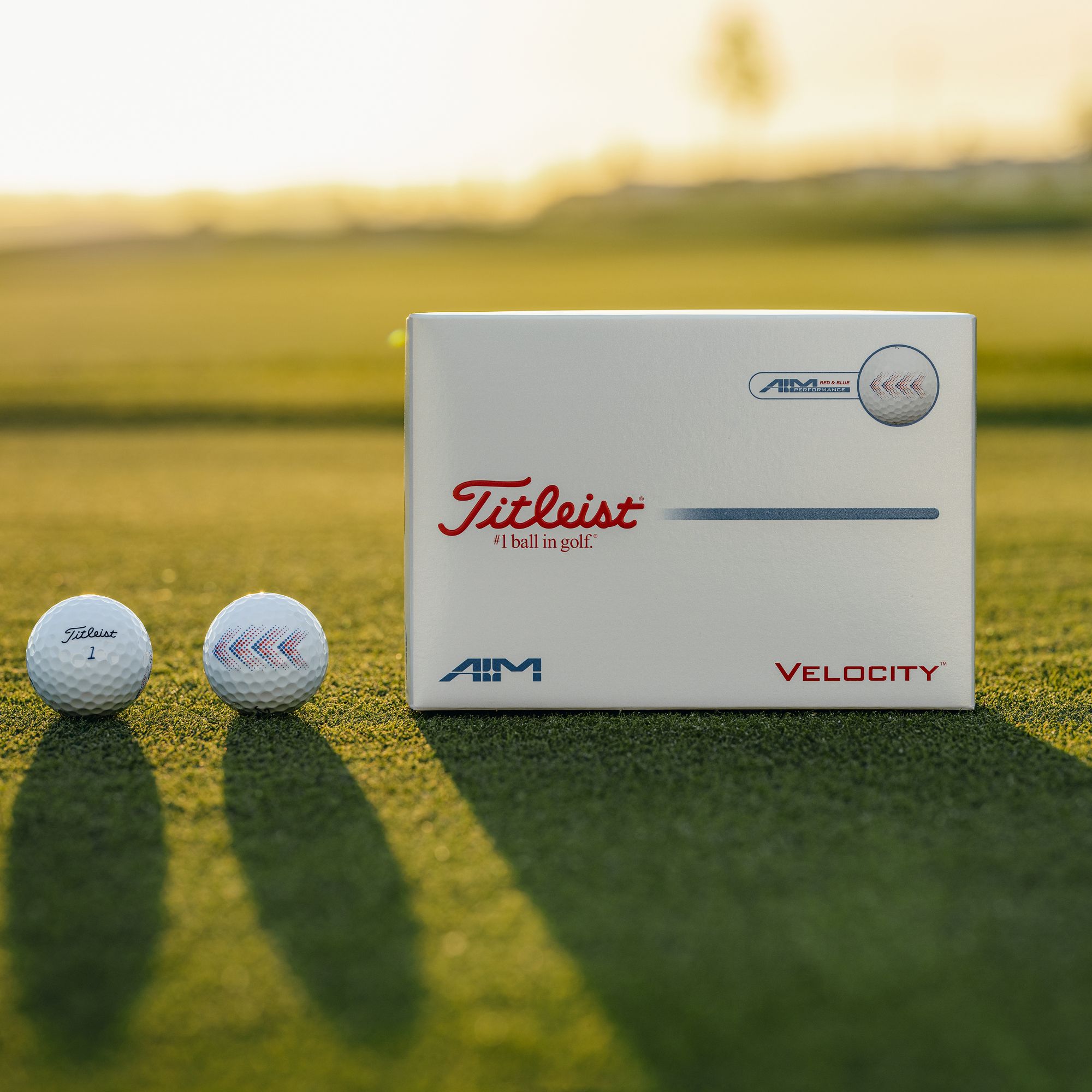 Titleist 2026 Velocity AIM Performance - Red, White, & Blue Golf Balls product image