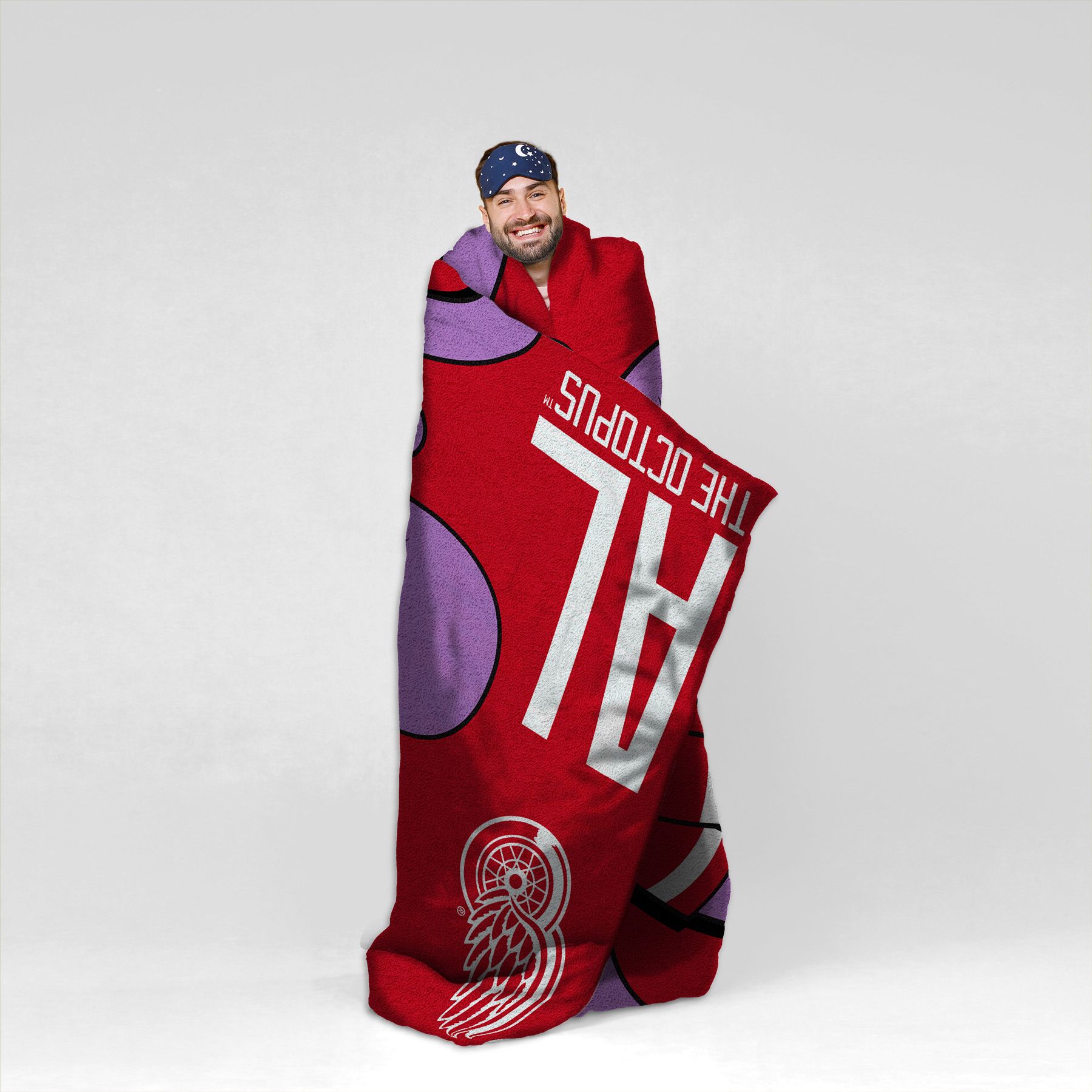 Uncanny Brands Detroit Red Wings Rally Al Raschel Plush Blanket product image