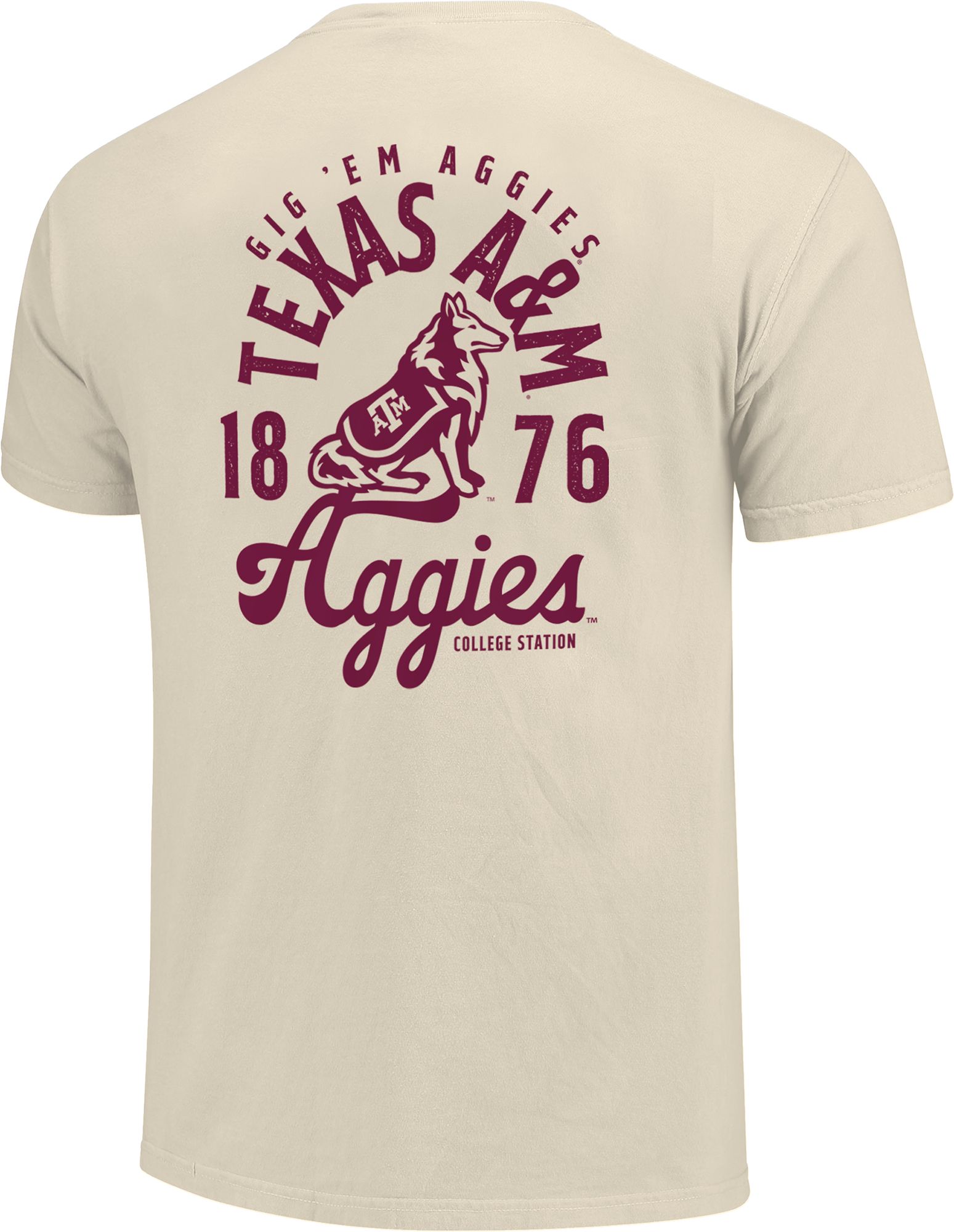 Image One Men's Texas A&M Aggies Ivory Mascot Local T-Shirt product image