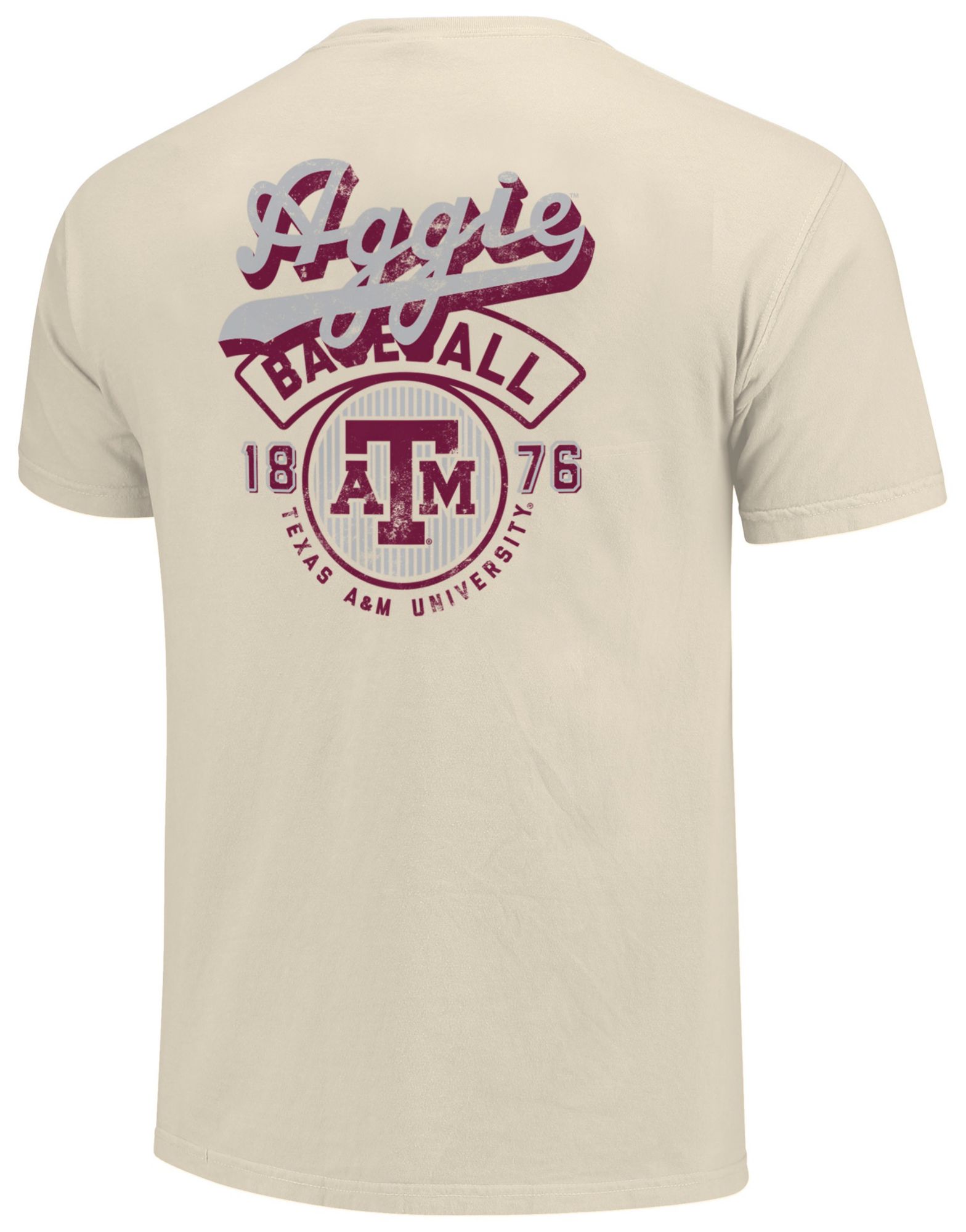 Image One Men's Texas A&M Aggies Ivory Baseball Logo T-Shirt product image