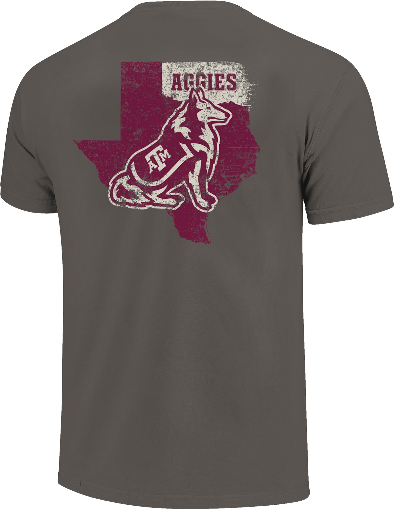 Image One Men's Texas A&M Aggies Grey Football Stripes T-Shirt product image
