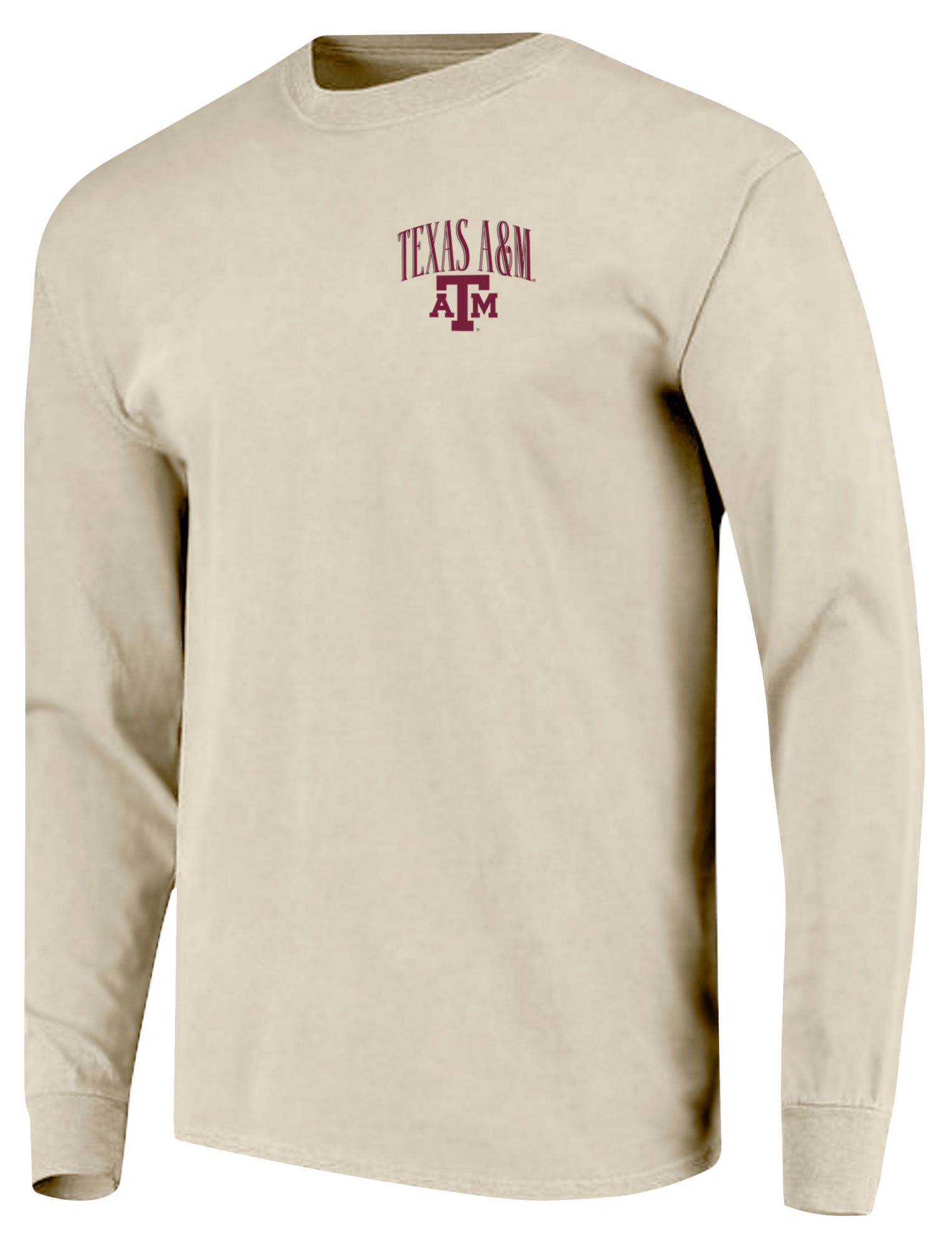 Image One Men's Texas A&M Aggies Ivory IV 90s Print Long Sleeve T-Shirt product image