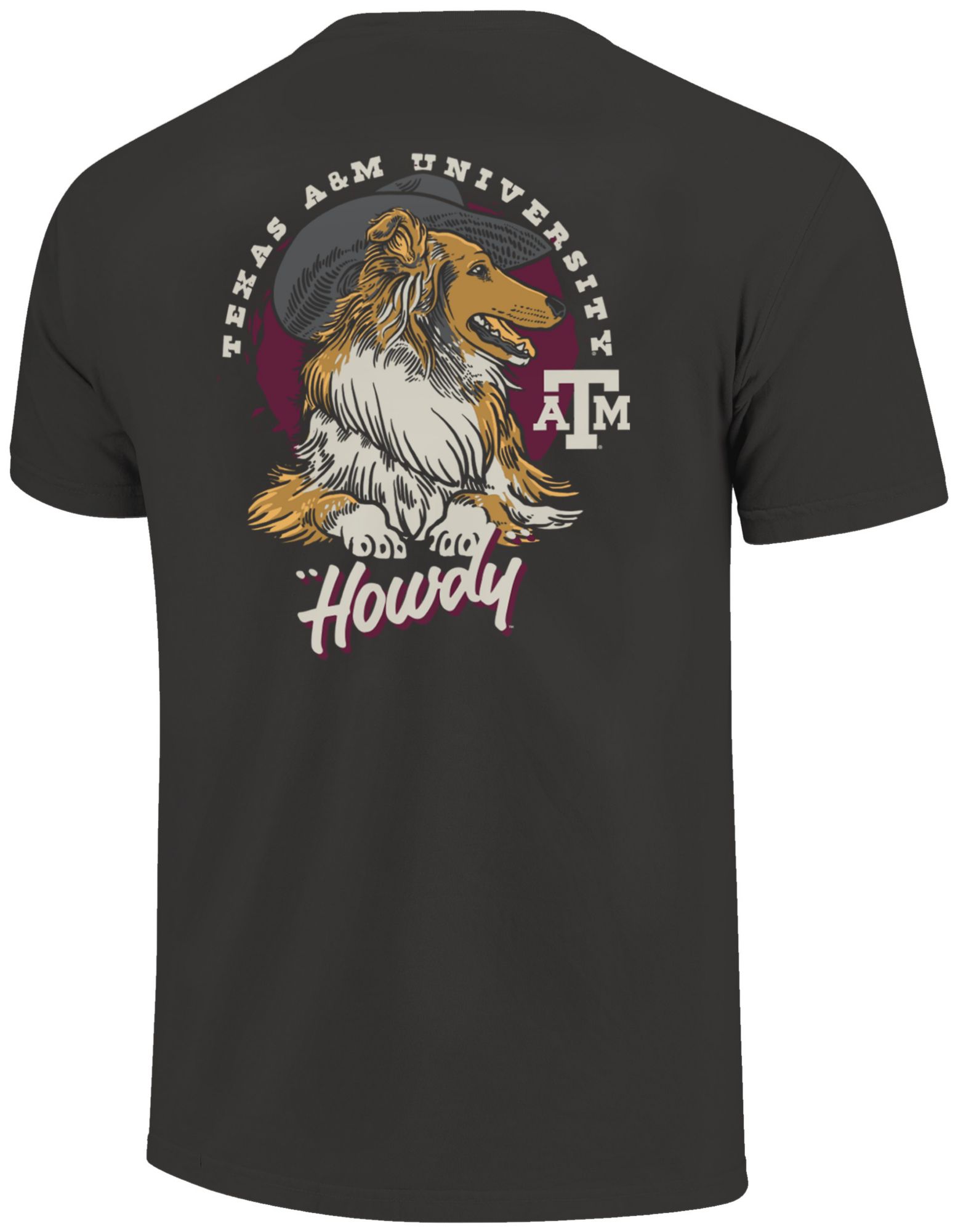 Image One Men's Texas A&M Aggies Graphite Cowboy Hat Mascot Short Sleeve T-Shirt product image