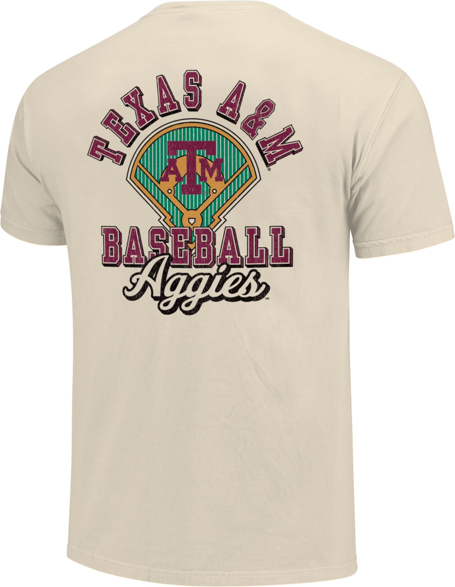 Image One Men's Texas A&M Aggies Ivory Baseball Field Block T-Shirt product image