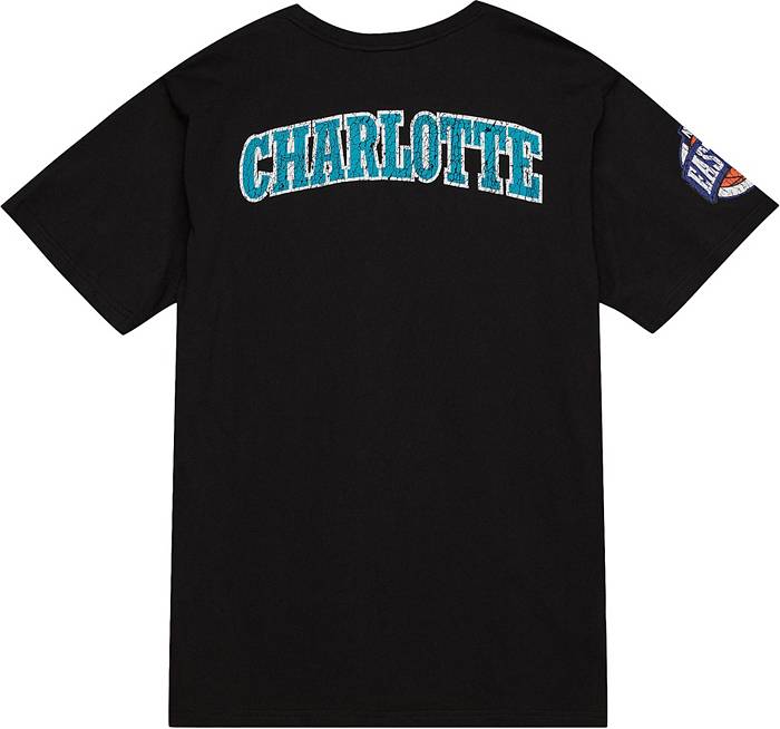 Mitchell & Ness Charlotte Hornets Team Basic 1 Hardwood Classics Black  Tee Shirt