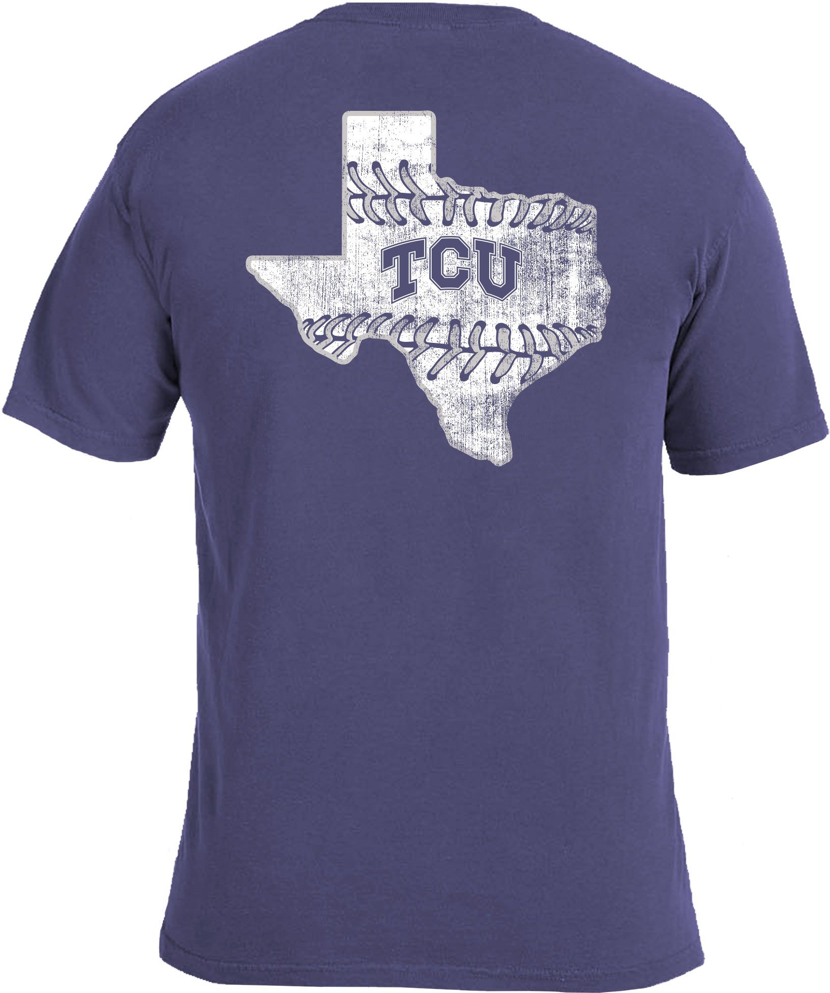 Image One Men's TCU Horned Frogs Purple Baseball Laces T-Shirt product image